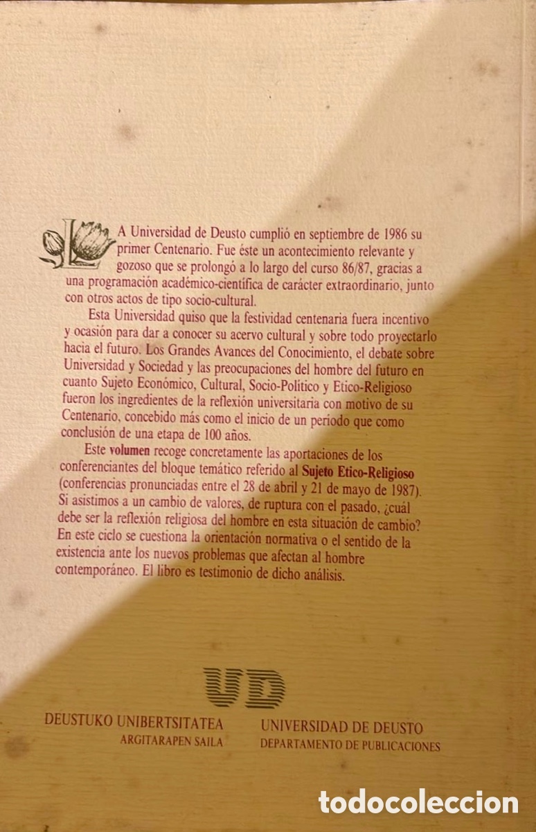 Libros de segunda mano: Centenario Universidad de Deusto. 1988. - Foto 4
