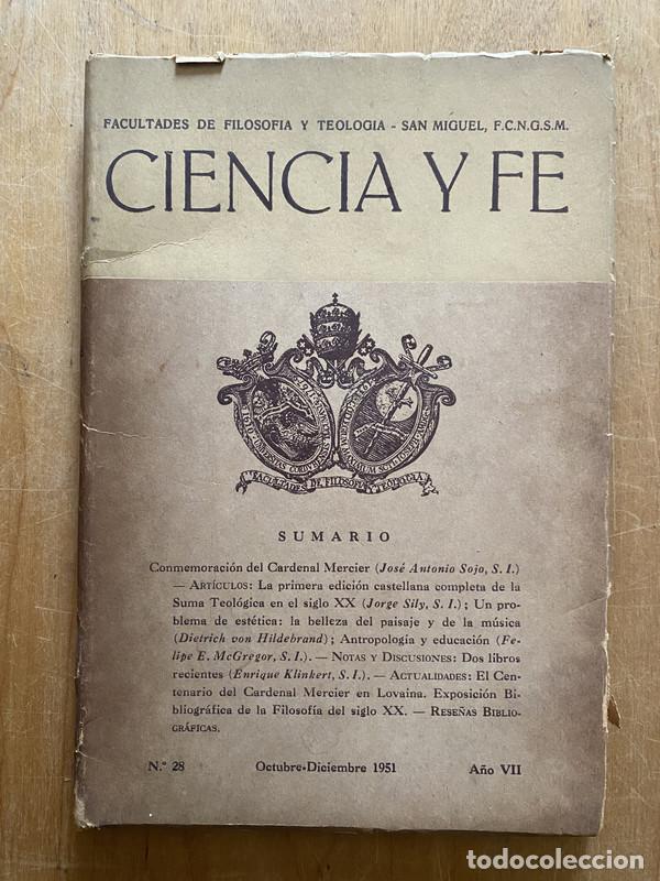 Libros de segunda mano: Ciencia y fe 28 - Sojo; Sily; Von Hildebrand - Foto 1