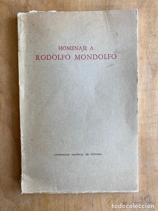 Libros de segunda mano: Homenaje a Rodolfo Mondolfo - Foto 1