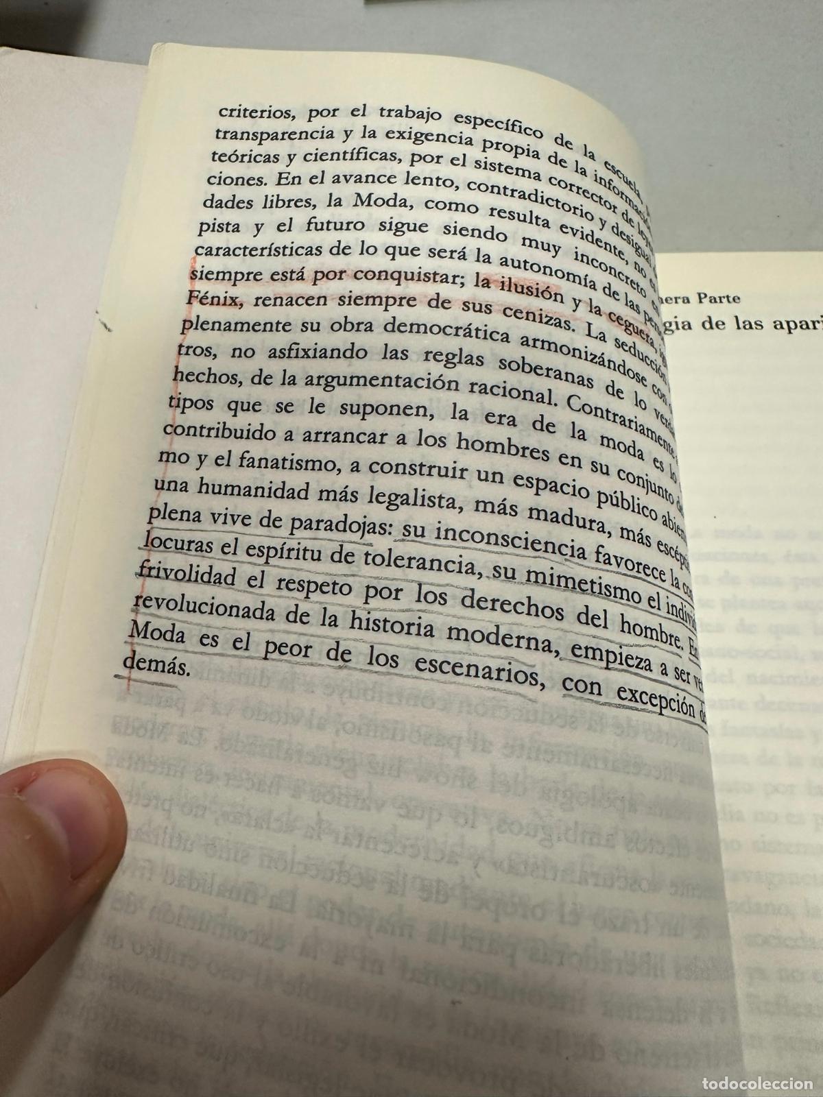 Libros de segunda mano: Gilles Lipovetsky El imperio de lo ef&iacute;mero - Foto 2