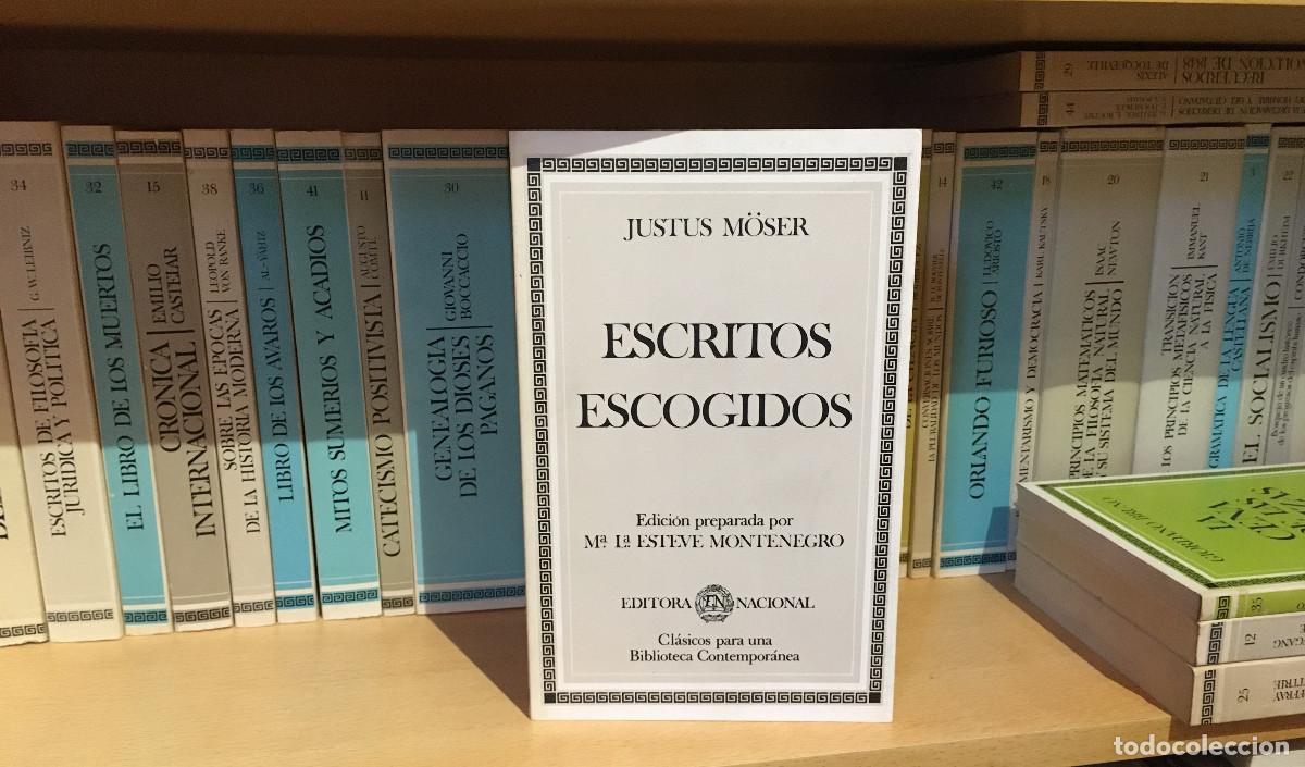 Second hand books: JUSTUS MOSER/ESCRITOS ESCOGIDOS/EDITORA NACIONAL/MADRID, 1984/MUY BUEN ESTADO/