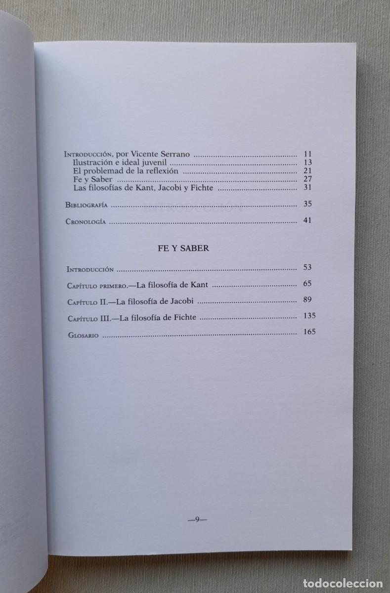 Libros de segunda mano: Fe y saber. Hegel___ - Foto 4