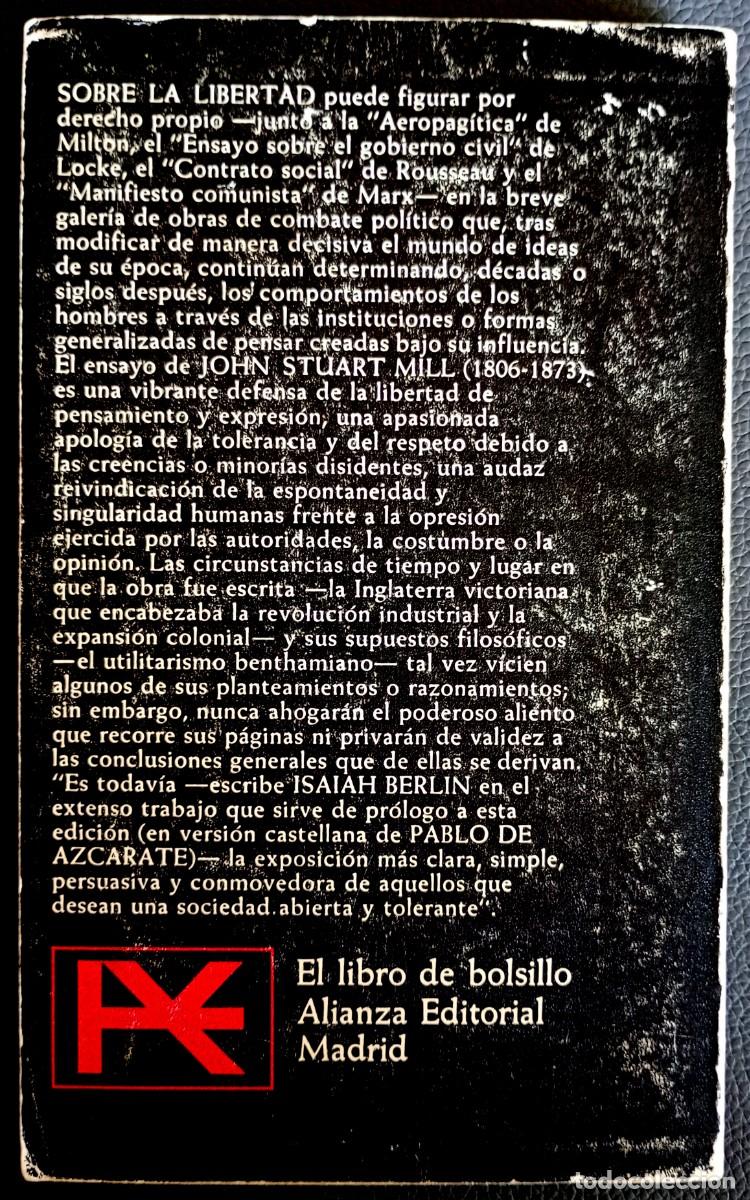 Libros de segunda mano: John Stuart Mill . Sobre la libertad - Foto 2