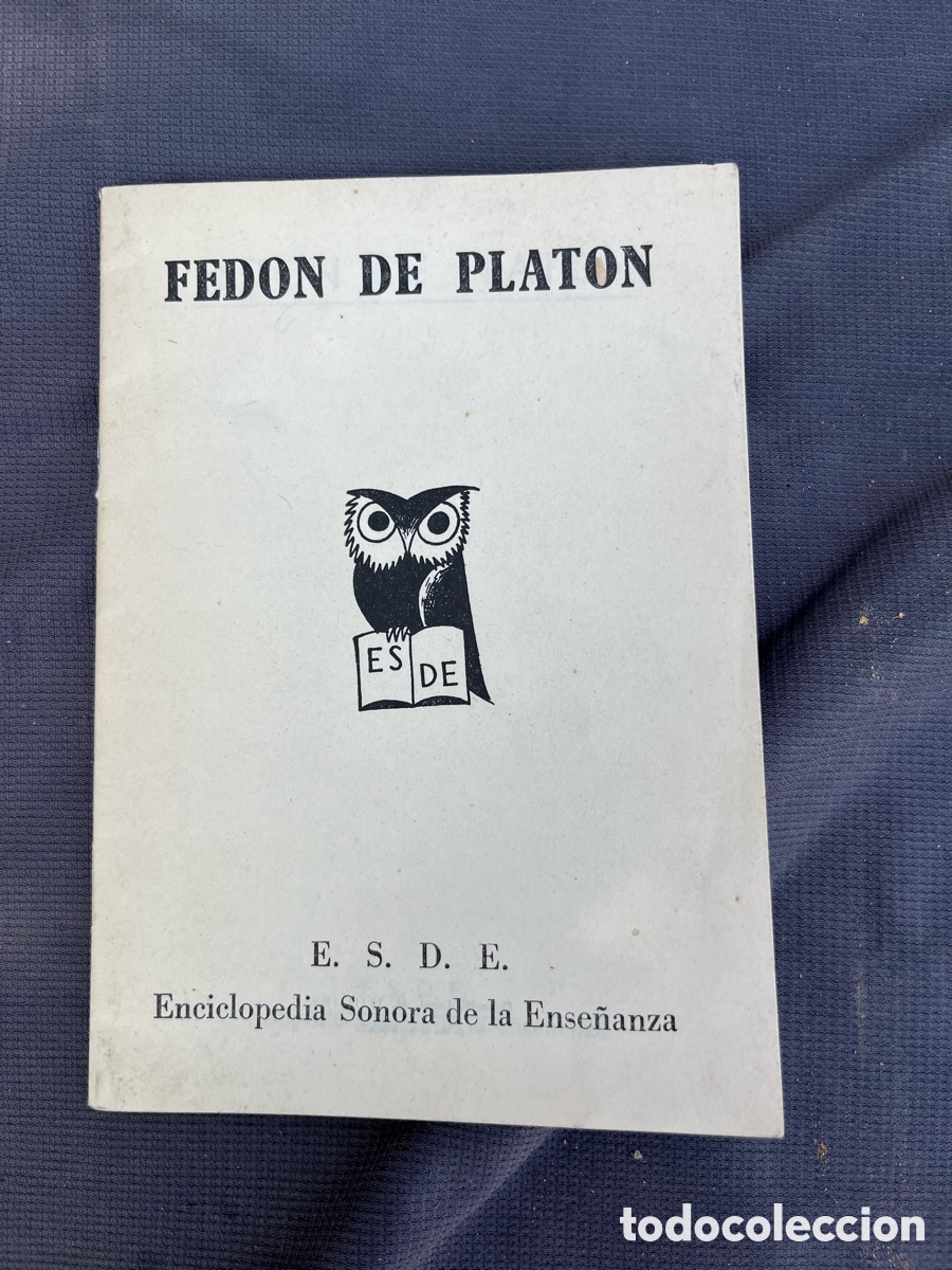 Libros de segunda mano: Fed&oacute;n de Plat&oacute;n &ndash; E.S.D.E. (Enciclopedia Sonora de la Ense&ntilde;anza) - Foto 1