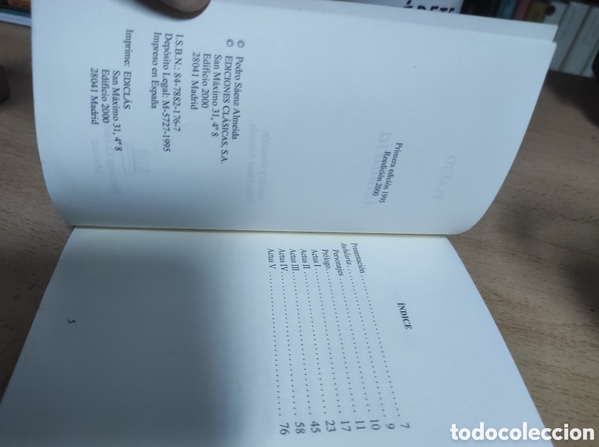 Libros de segunda mano: Plauto. Aulularia Cl&aacute;sico - Foto 3