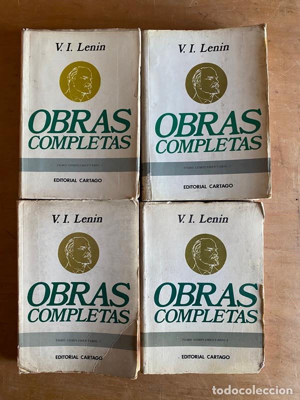 Libros de segunda mano: Obras Completas textos complementarios 4 tomos - Lenin - Foto 1