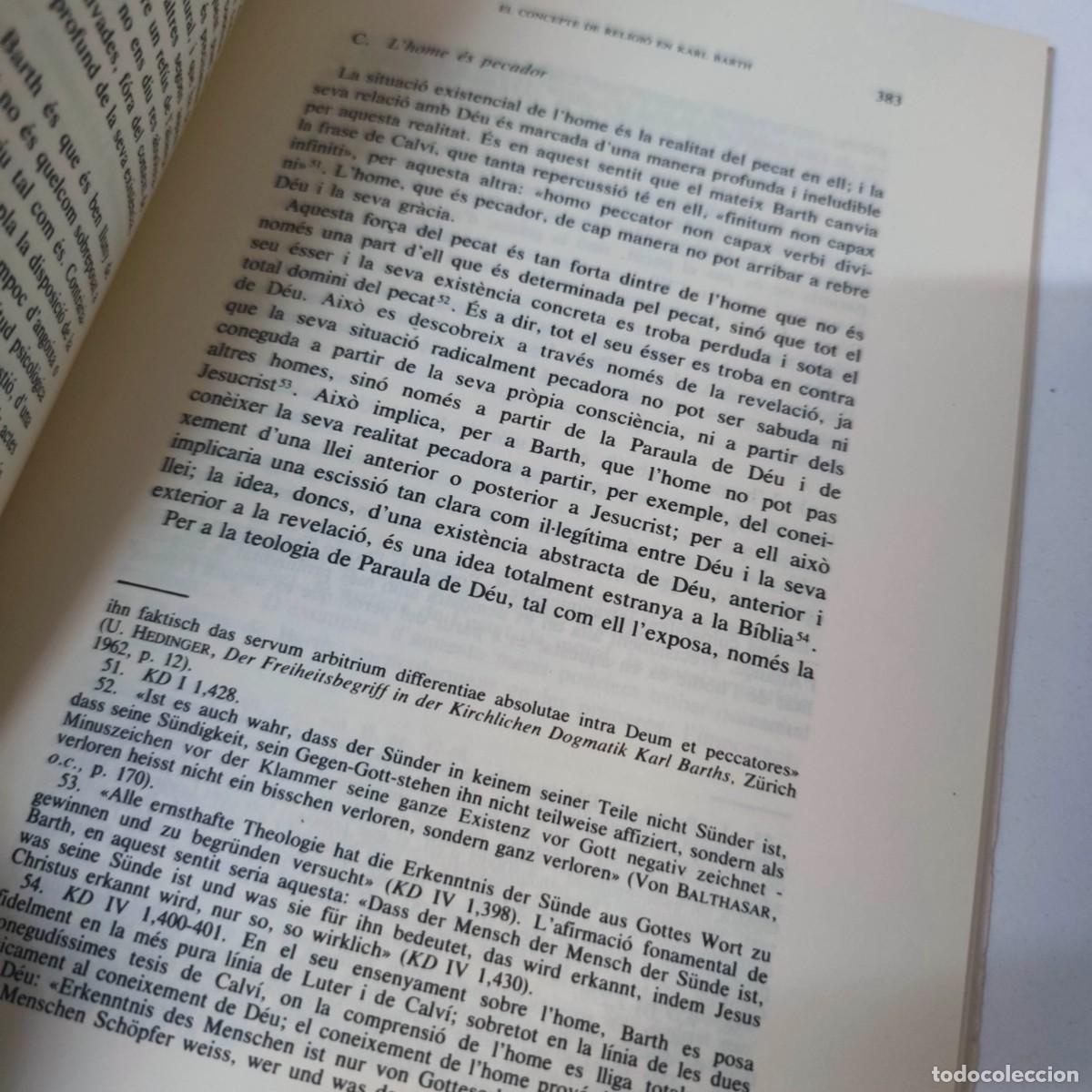 Libros de segunda mano: DE LA DIEALECTICA AL DIALEG EL CONCEPTE DE RELIGIO DE KARL BARTH - Foto 6