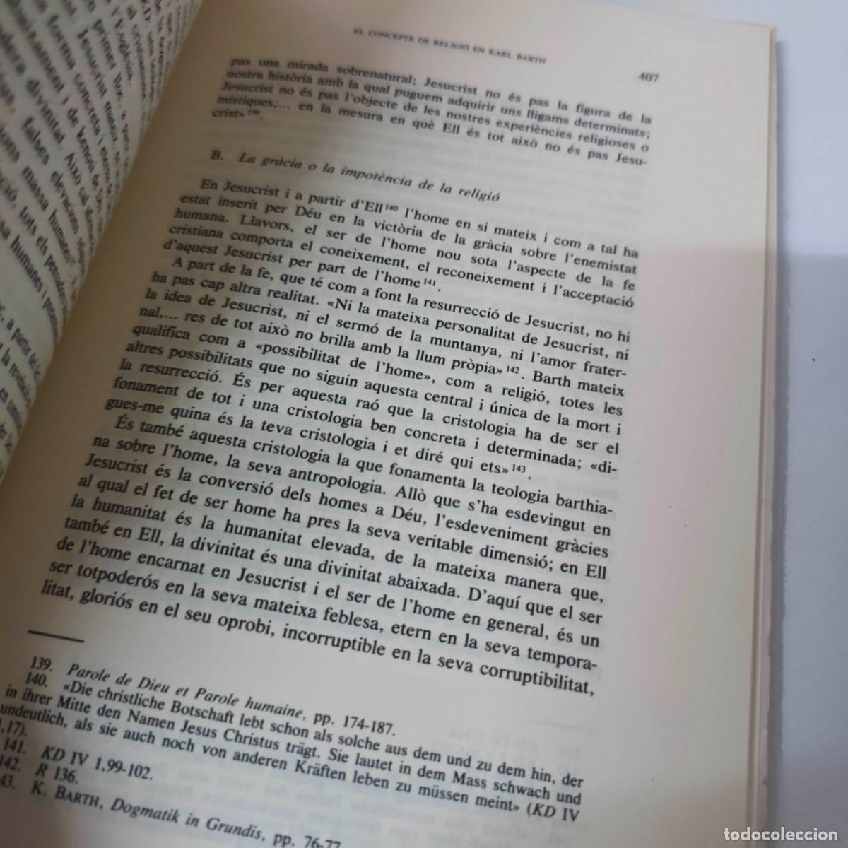 Libros de segunda mano: DE LA DIEALECTICA AL DIALEG EL CONCEPTE DE RELIGIO DE KARL BARTH - Foto 7