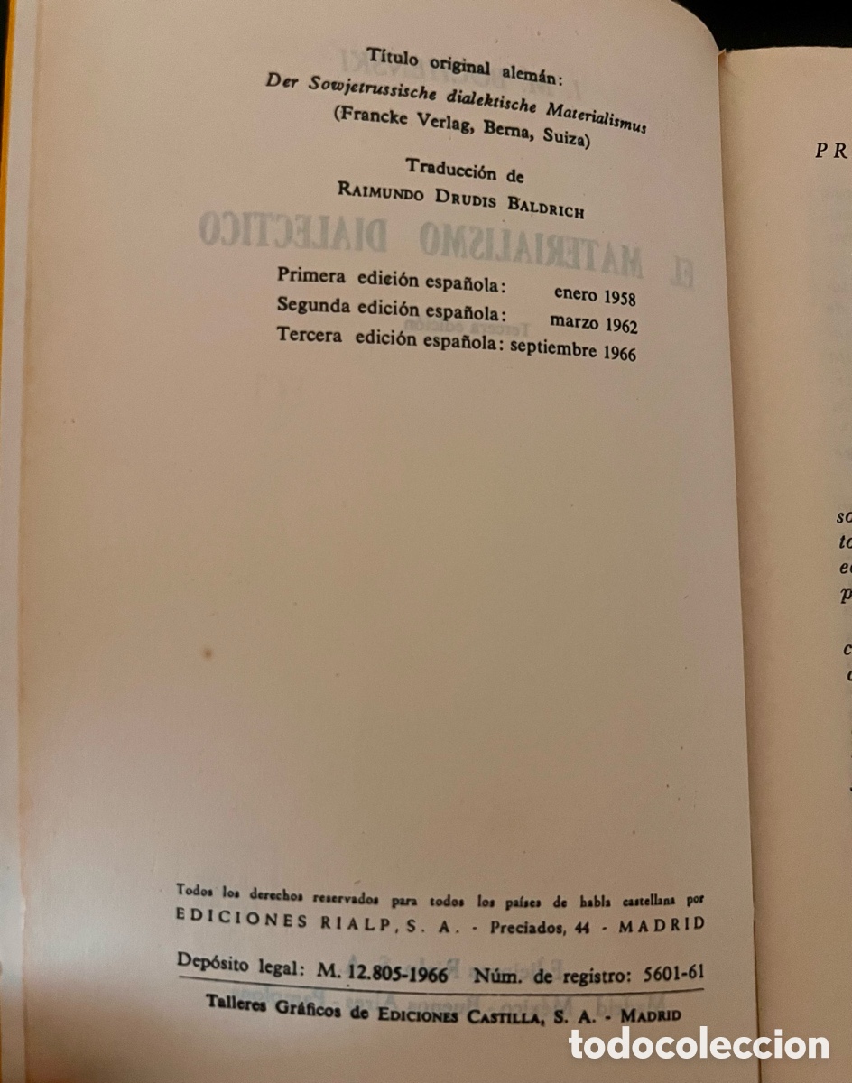 Libros de segunda mano: El materialismo dial&eacute;ctico. I. M. Bochenski - Foto 3