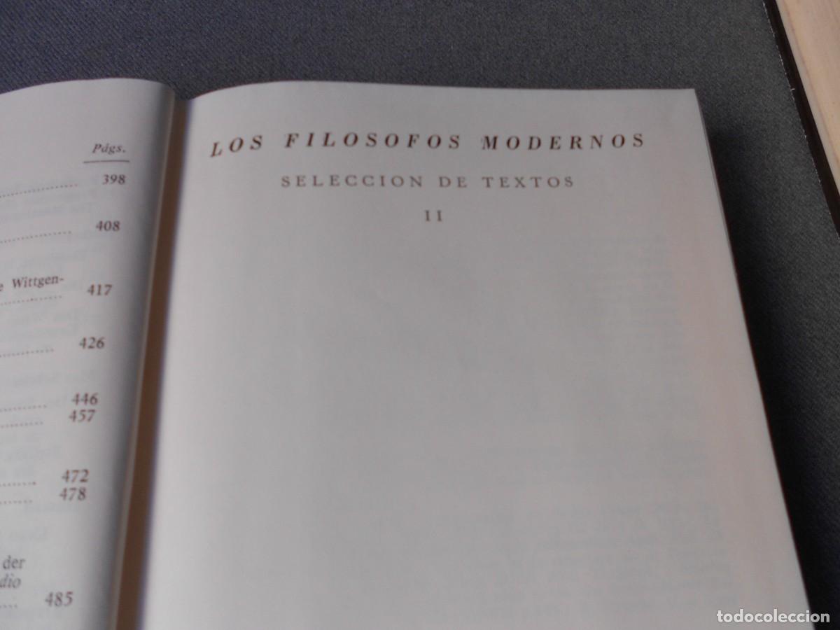 Libros de segunda mano: LOS FILOSOFOS MODERNOS. DOS TOMOS - Foto 8