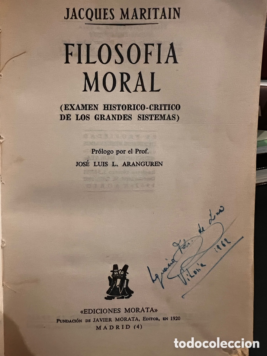 Libros de segunda mano: Filosof&iacute;a Moral. Jacques Maritain. - Foto 3