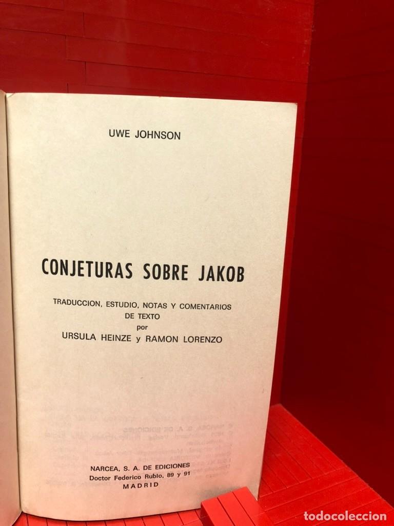 Libros de segunda mano: CONJETURAS SOBRE JAKOB - NARCEA - UWE JOHNSON - 1973 - Foto 2