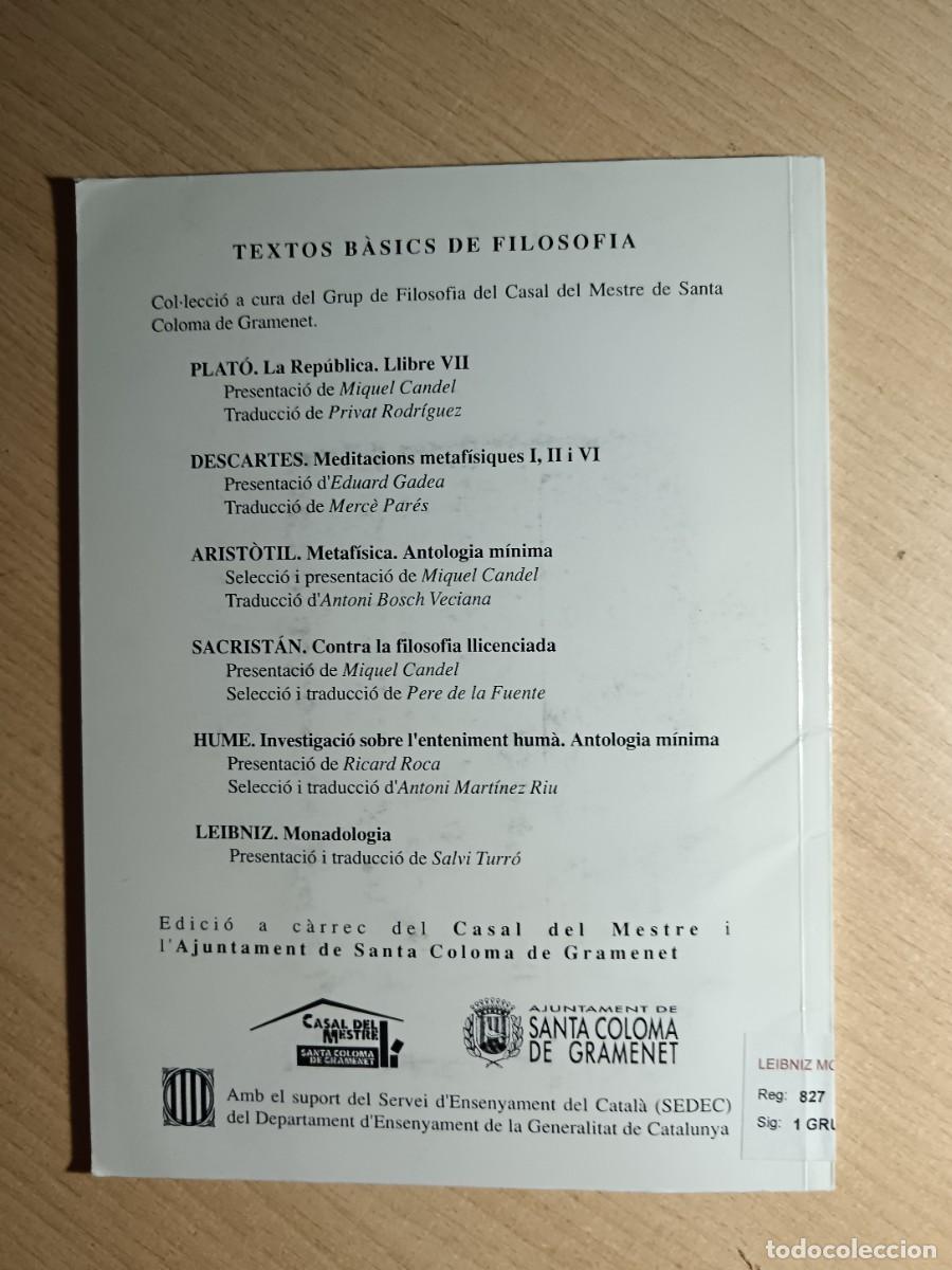 Libros de segunda mano: Textos b&agrave;sics de Filosofia. Leibniz Monadologia - Foto 2