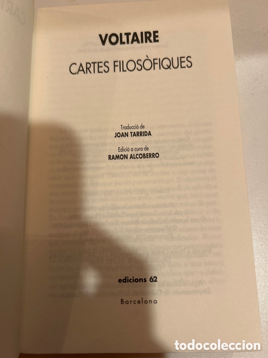 Libros de segunda mano: Voltaire. Cartes filos&ograve;fiques. C4 - Foto 3