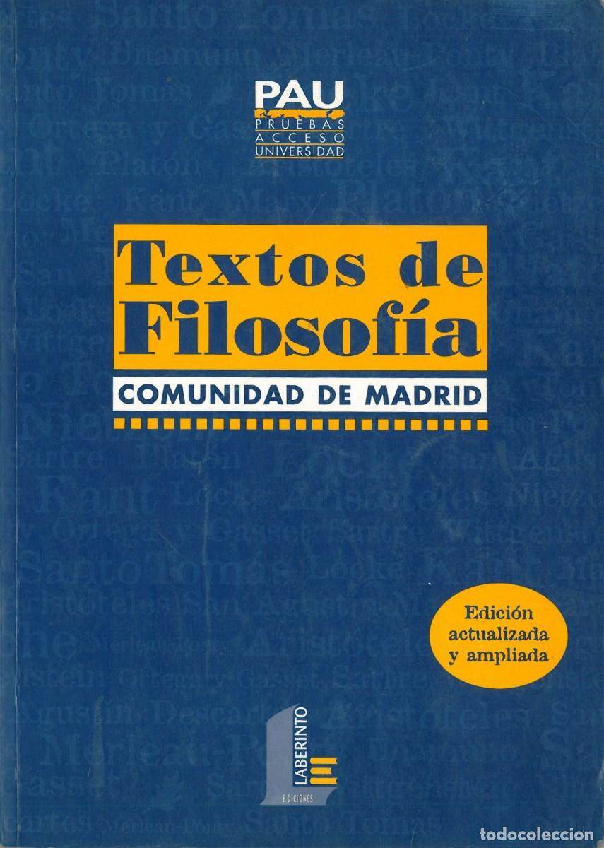 Libros de segunda mano: Textos de Filosofia. Comunidad de Madrid - Libro de Texto - Foto 1