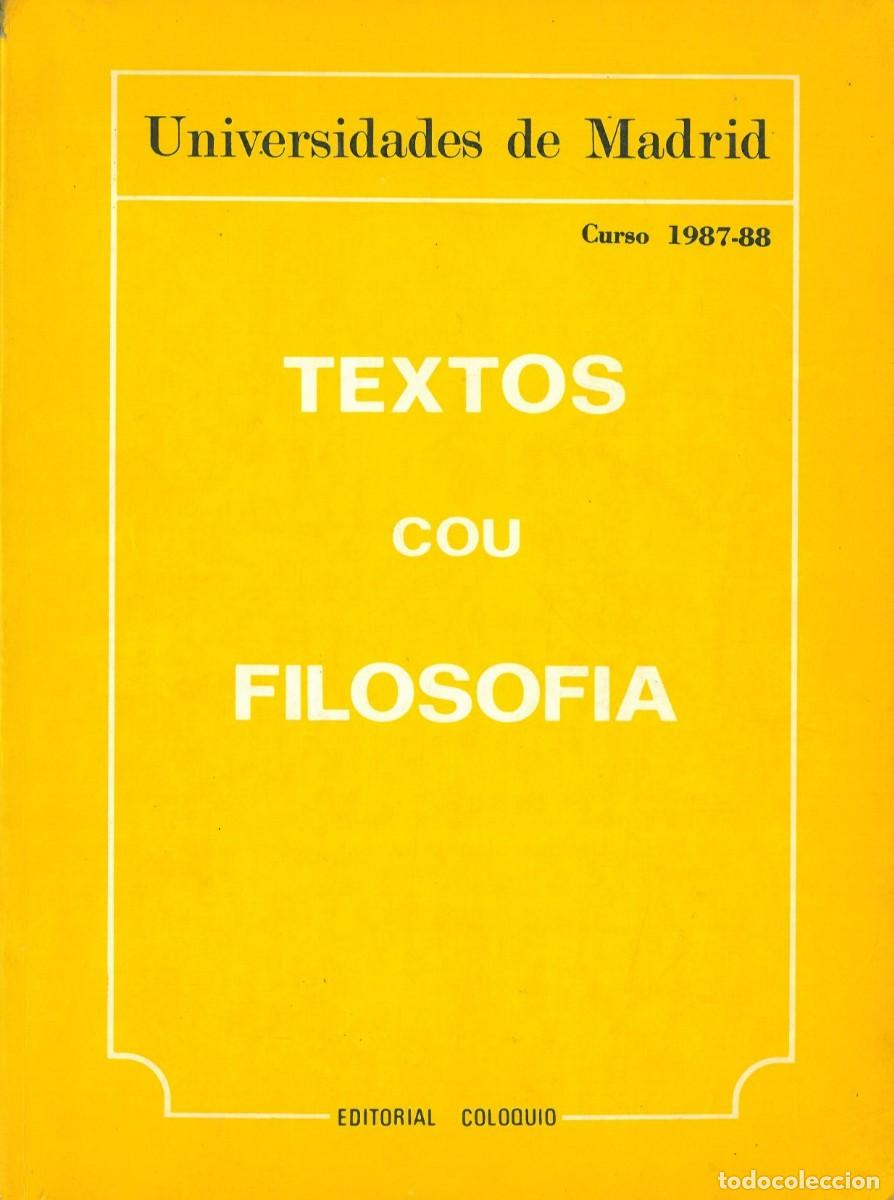 Second hand books: Textos cou Filosofia - Varios autores