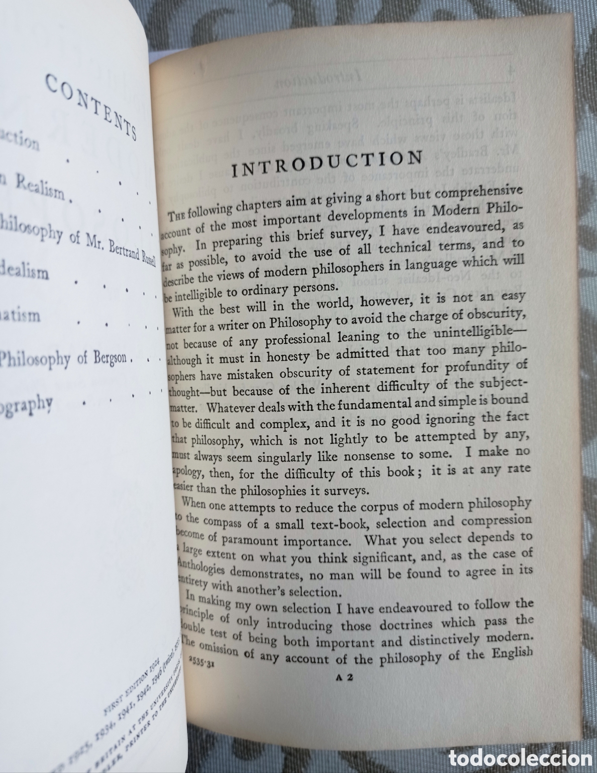Libros de segunda mano: INTRODUCTION TO MODERN PHILOSOPHY. C.E.M. JOAD. - Foto 3