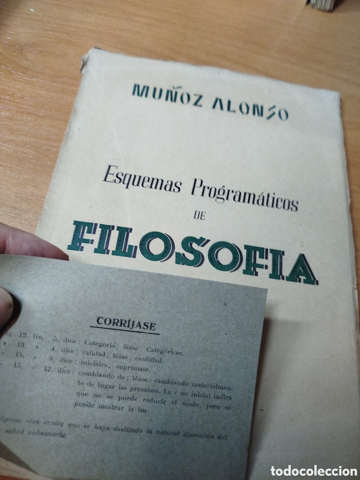 Libros de segunda mano: Esquemas program&aacute;ticos de filosof&iacute;a. Mu&ntilde;oz Alonso. Murcia - Foto 1