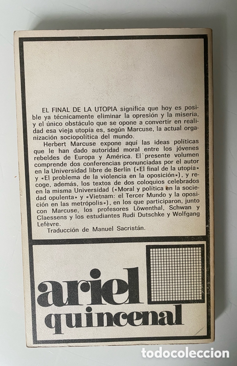 Libros de segunda mano: El final de la utopia - MARCUSE, Herbert - Foto 2
