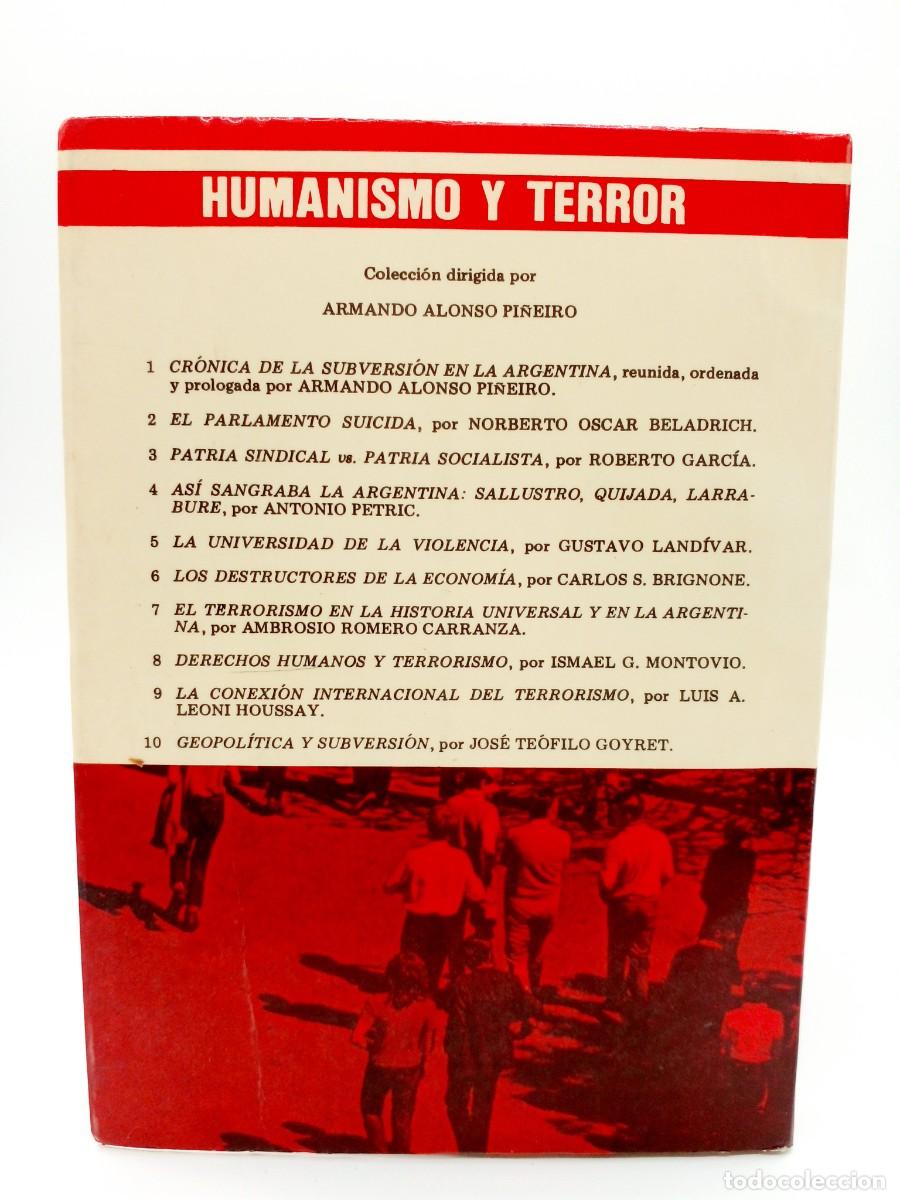 Libros de segunda mano: Armando Alonso Pi&ntilde;eiro (ed.) &ndash; Cr&oacute;nica de la subversi&oacute;n en la Argentina &ndash; 1989 - Foto 5