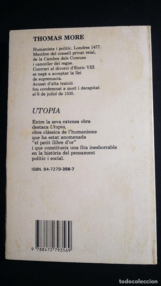 Libros de segunda mano: UTOPIA - THOMAS MORE (EN CATAL&Aacute;N) - Foto 2