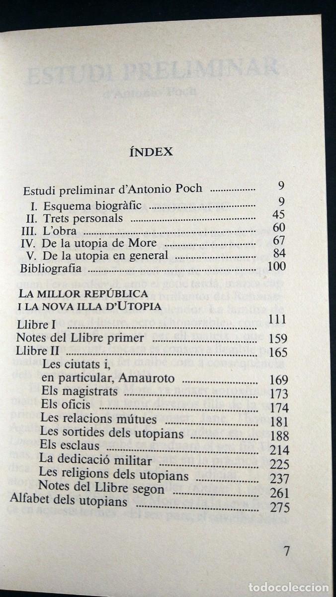 Libros de segunda mano: UTOPIA - THOMAS MORE (EN CATAL&Aacute;N) - Foto 5