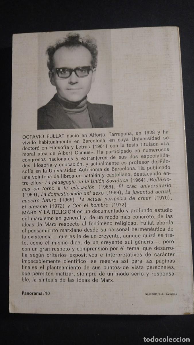 Libros de segunda mano: MARX Y LA RELIGI&Oacute;N - OCTAVIO FULLAT - Foto 2