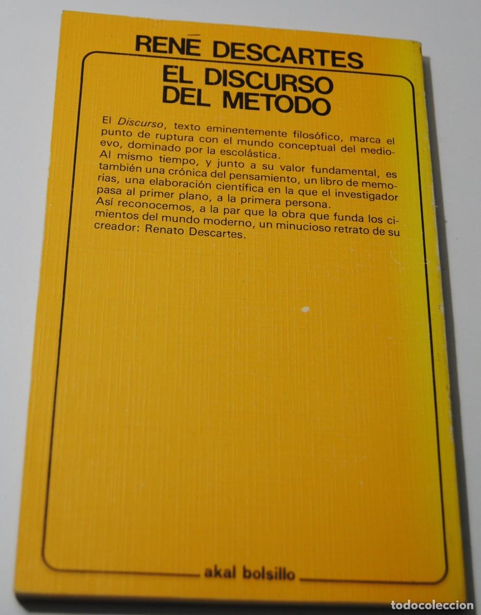 Libros de segunda mano: EL discurso del metodo - Descartes, Rene - Foto 2