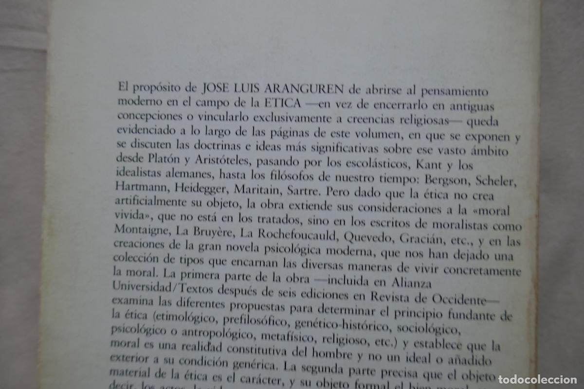 Libros de segunda mano: Jos&eacute; Luis L. Aranguren - &Eacute;tica - Foto 15