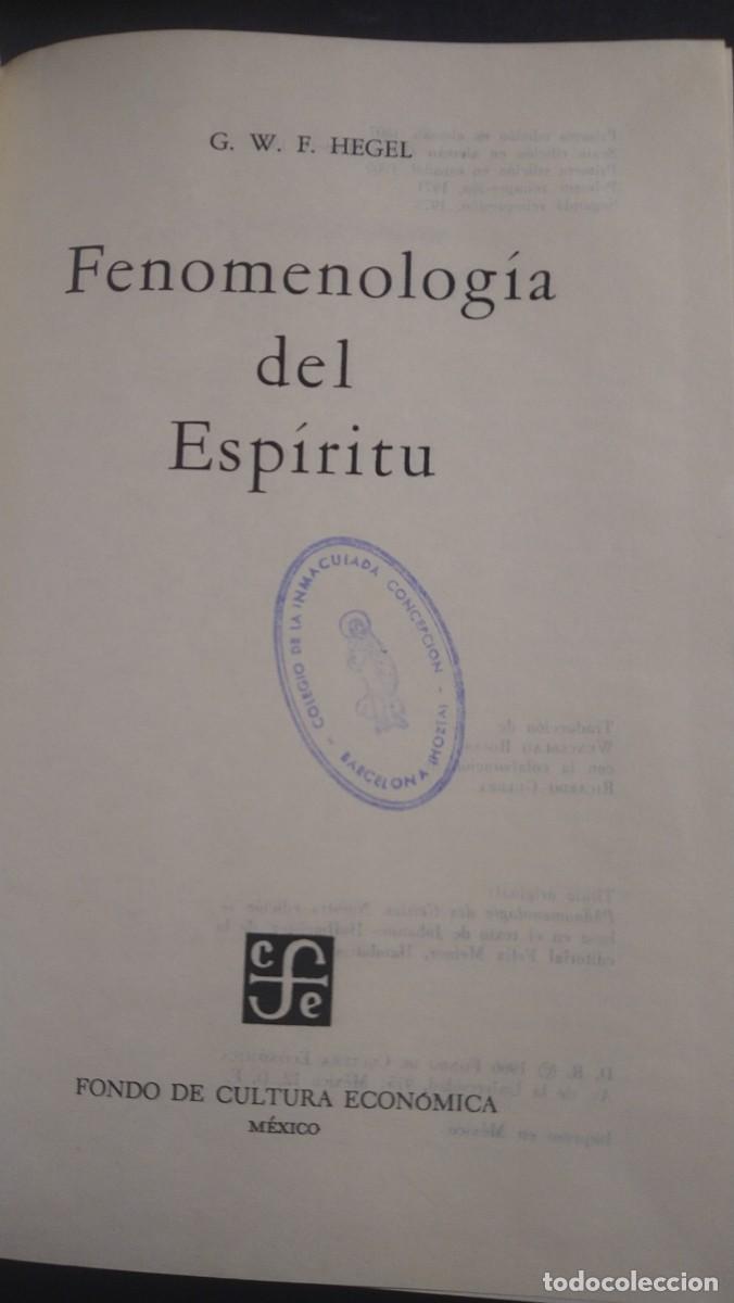 Libros de segunda mano: FENOMENOLOG&Iacute;A DEL ESPIRITU - HEGEL - Foto 5