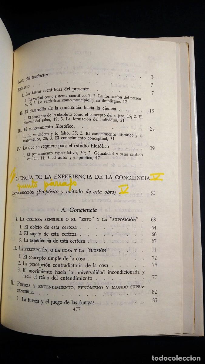 Libros de segunda mano: FENOMENOLOG&Iacute;A DEL ESPIRITU - HEGEL - Foto 6