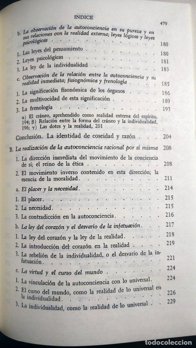 Libros de segunda mano: FENOMENOLOG&Iacute;A DEL ESPIRITU - HEGEL - Foto 8