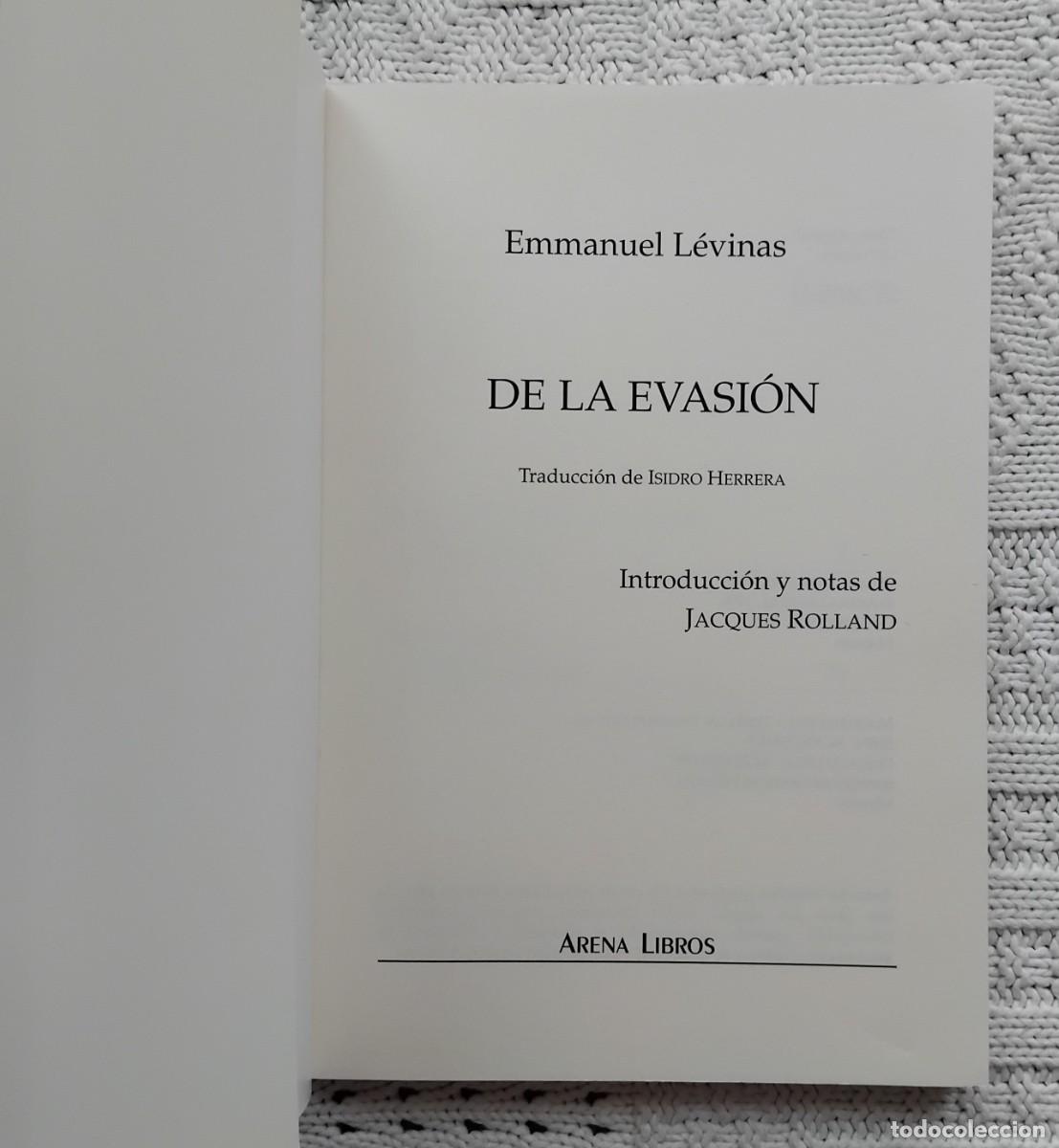 Libros de segunda mano: Emmanuel Levinas DE LA EVASION - Foto 2
