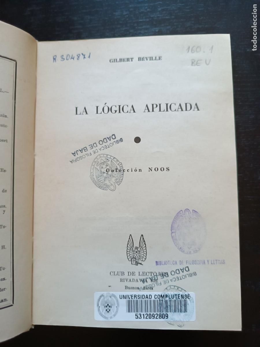 Libros de segunda mano: La l&oacute;gica aplicada - Gilbert B&eacute;ville - Foto 5