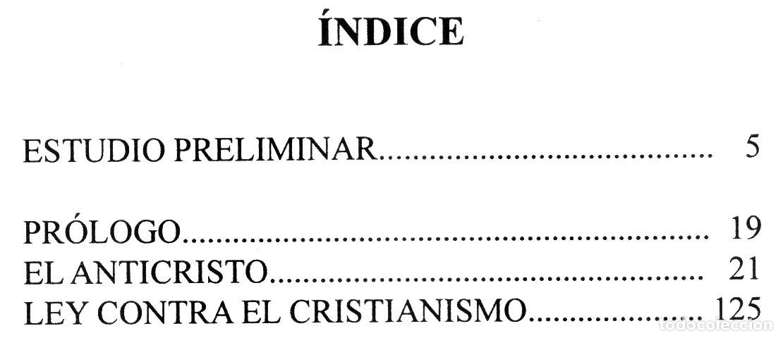 Libros de segunda mano: NIETZSCHE. FREDRICH. EL ANTICRISTO. - Foto 4