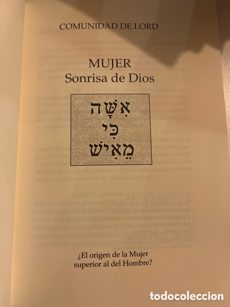 Libros de segunda mano: Mujer sonrisa de Dios. Comunitat de Lord. C11 - Foto 2