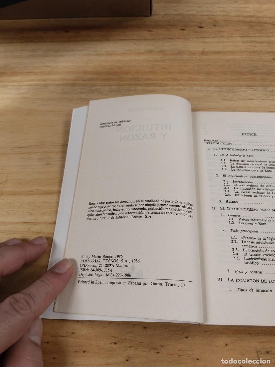 Libros de segunda mano: Intuici&oacute;n y Raz&oacute;n - Mario Bunge - Foto 5