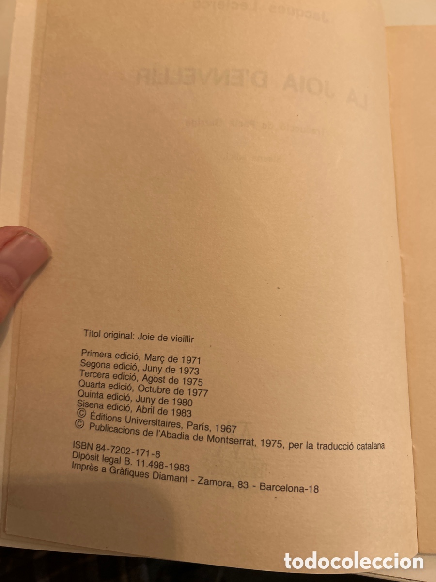 Libros de segunda mano: La joia d&rsquo;envellir per jacques Leclercq. Est - Foto 3