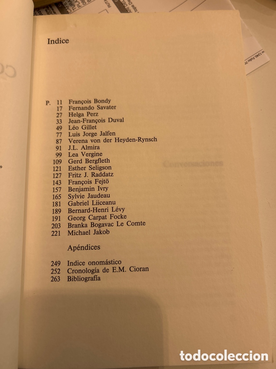 Libros de segunda mano: Conversaciones per E.M. Cioran. C1n - Foto 5