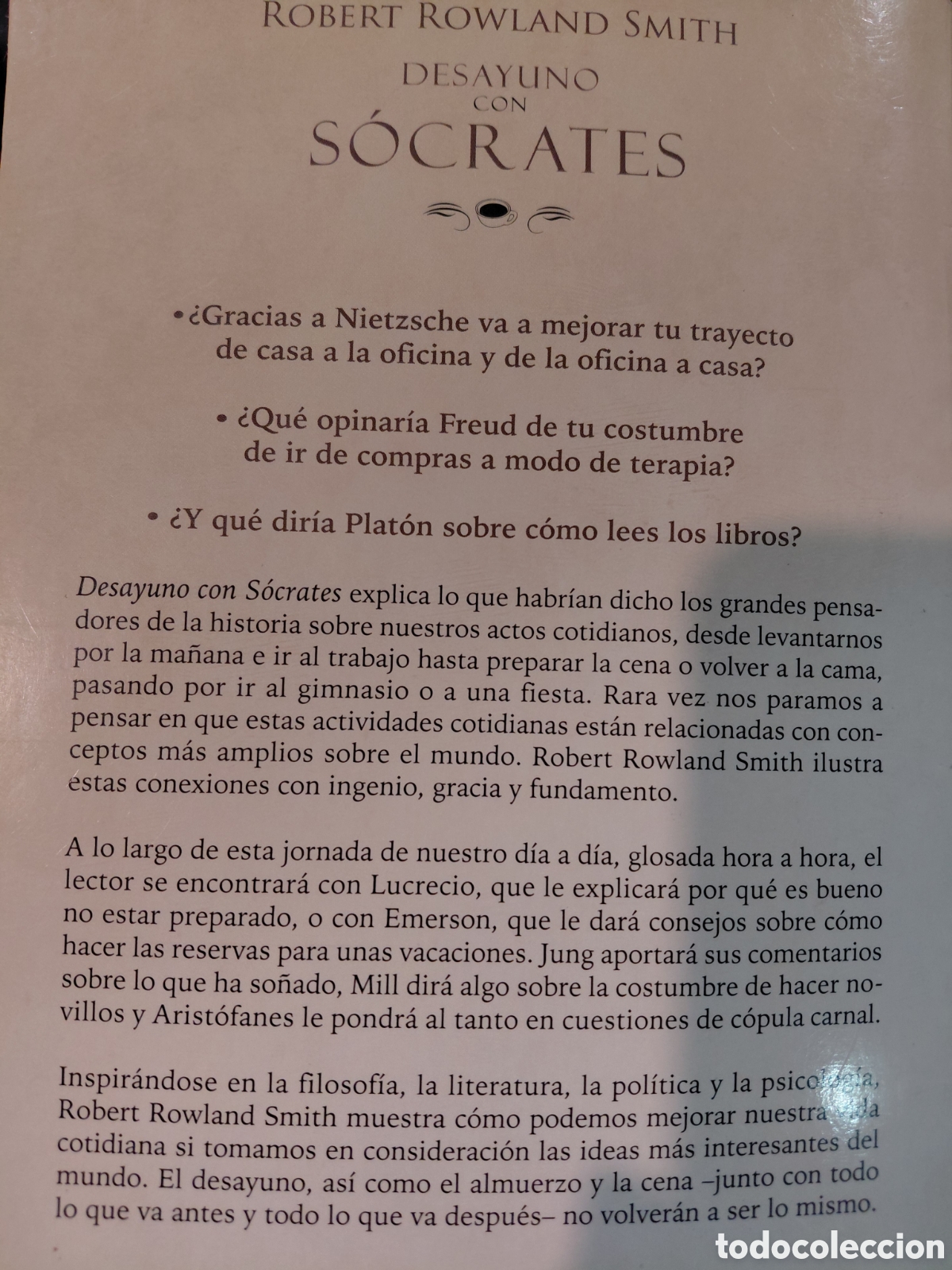 Libros de segunda mano: Robert Rowland Smith. Desayuno con Socrates - Foto 2