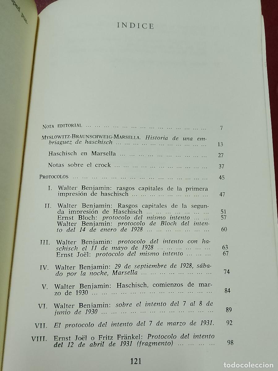 Libros de segunda mano: Walter Benjamin: Haschisch (Taurus . 1974) - Foto 4