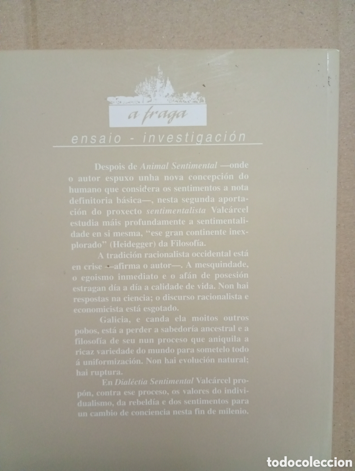 Libros de segunda mano: Animal sentimental e Dial&eacute;ctica sentimental de Xes&uacute;s Manuel Valc&aacute;rcel - Foto 4