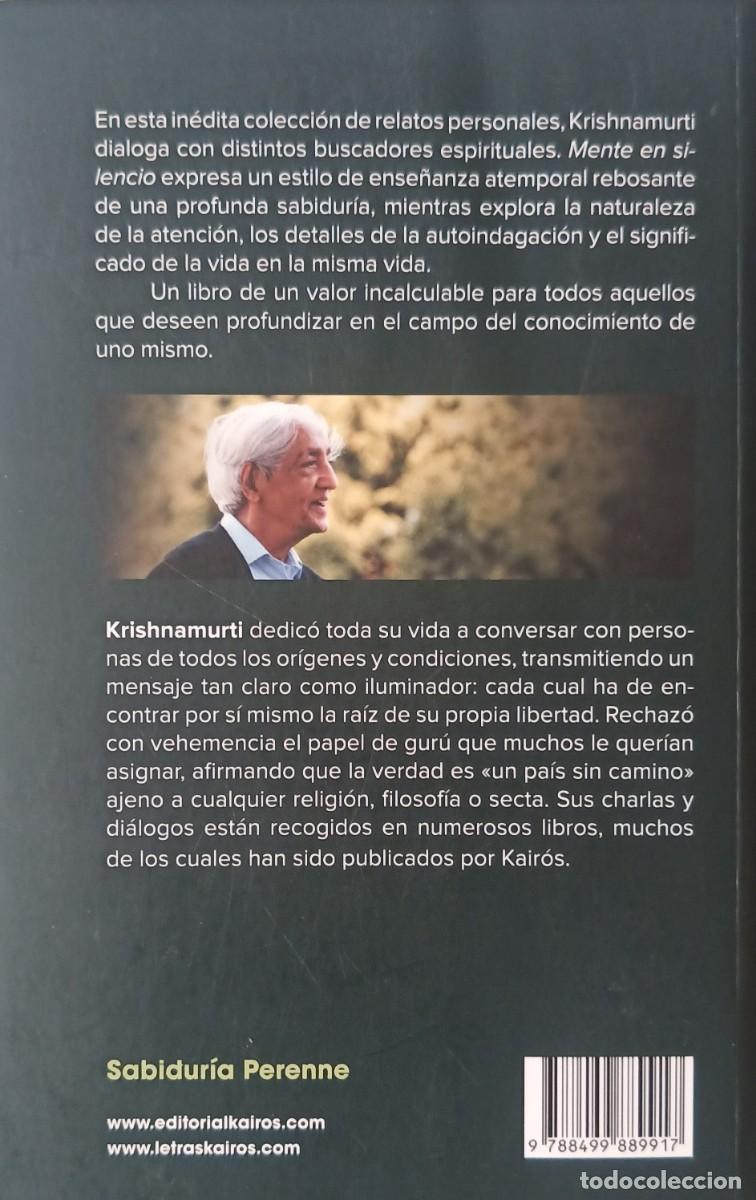 Libros de segunda mano: Mente en silencio. Jiddu Krishnamurti. - Foto 2
