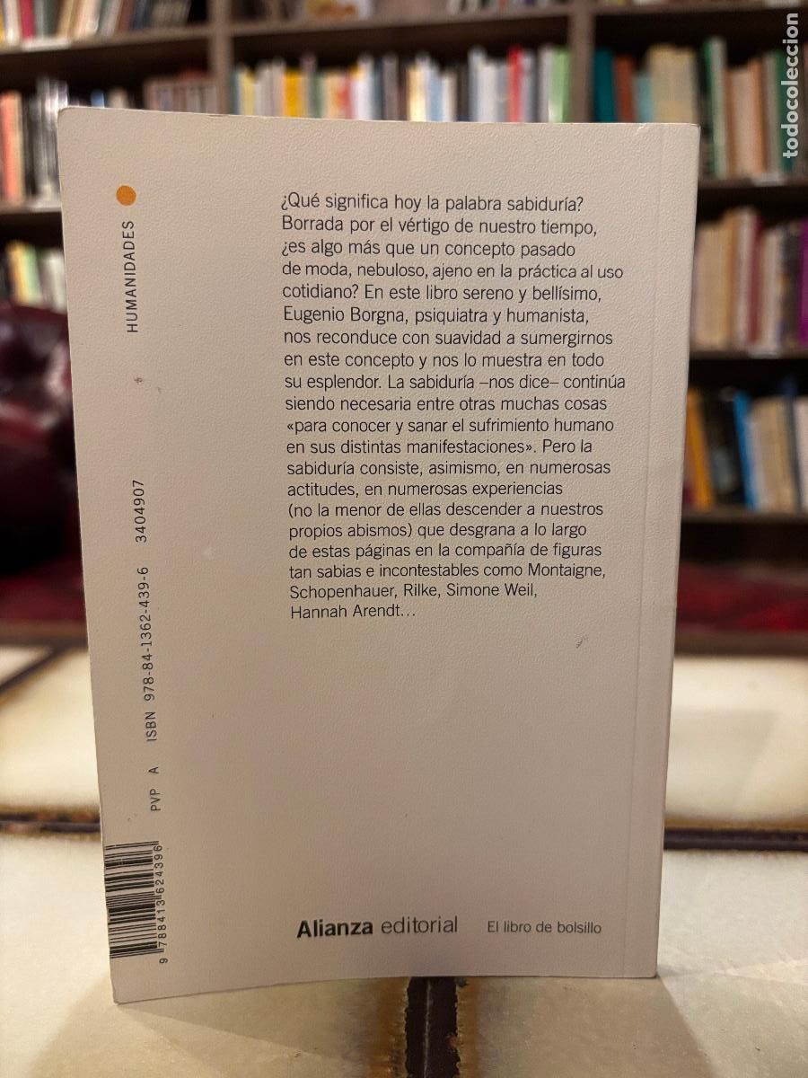 Libros de segunda mano: Sobre la sabidur&iacute;a. Eugenio Borgna. - Foto 2