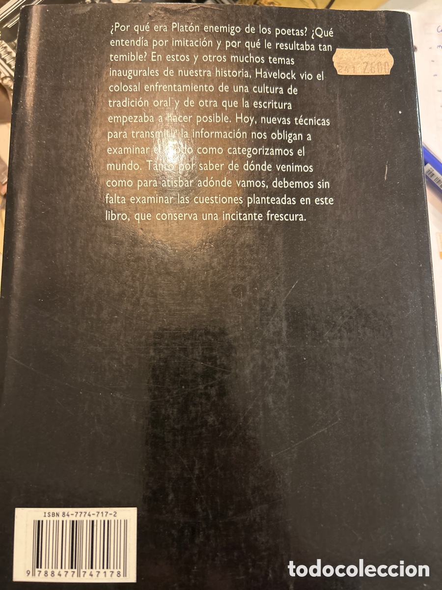 Libros de segunda mano: Prefacio a Plat&oacute;n por Eric A. Havelock. C2n - Foto 2