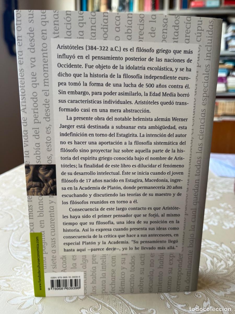 Libros de segunda mano: Jaeger, Werner.- Arist&oacute;teles - Foto 3