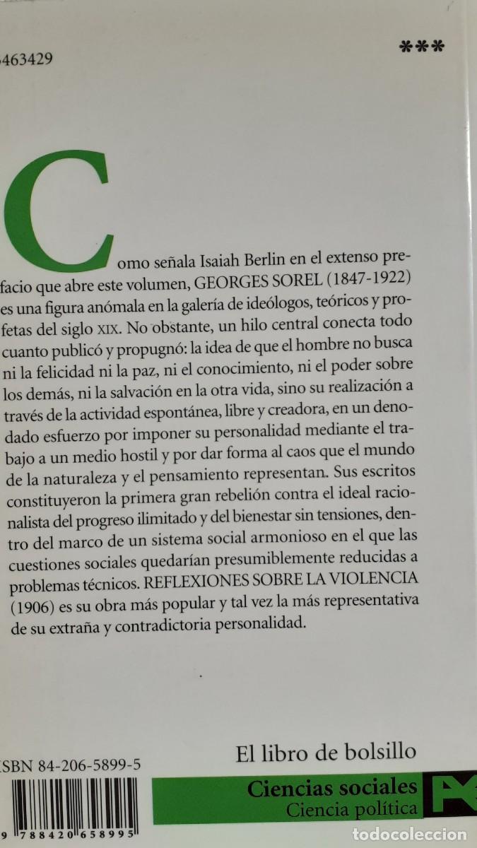 Libros de segunda mano: Reflexiones sobre la violencia.- Sorel - Foto 2