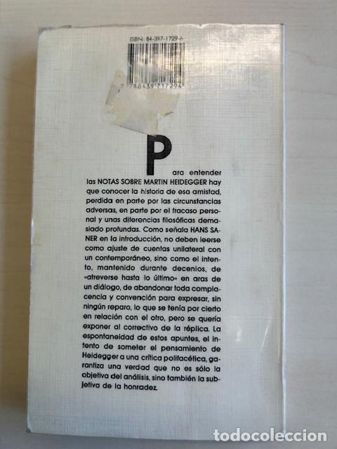 Libros de segunda mano: Notas sobre Heidegger -Karl Jaspers- - Foto 2