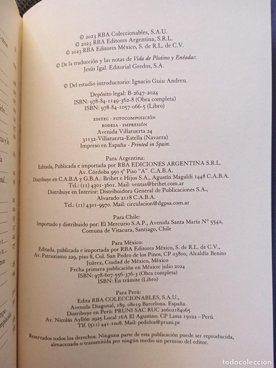 Libros de segunda mano: Tomo I de las Obras Completas de Plotino (Gredos, RBA) - Foto 5