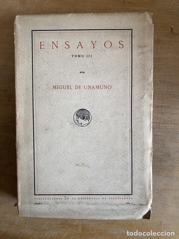 Libros de segunda mano: ENSAYOS - De Unamuno Miguel - Foto 1